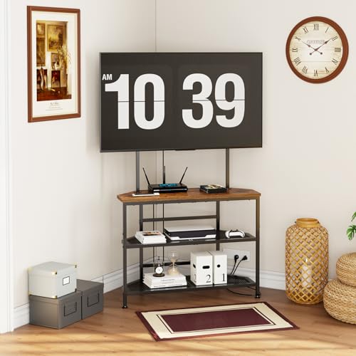 23" to 60" Floor Corner TV Stand For Bedroom With Mount, Universal