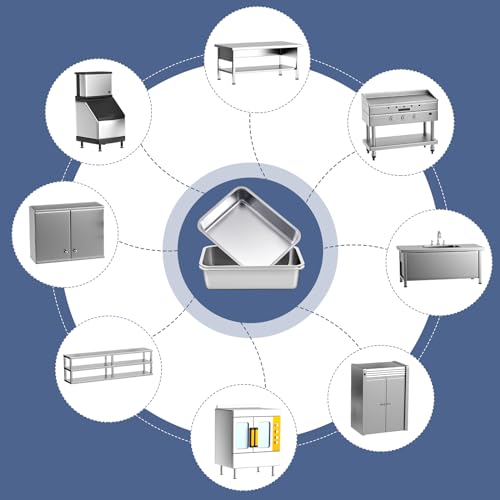 4 Pack 32L Stainless Steel Commercial Bus Tubs - Heavy Duty Food & Dishwashing