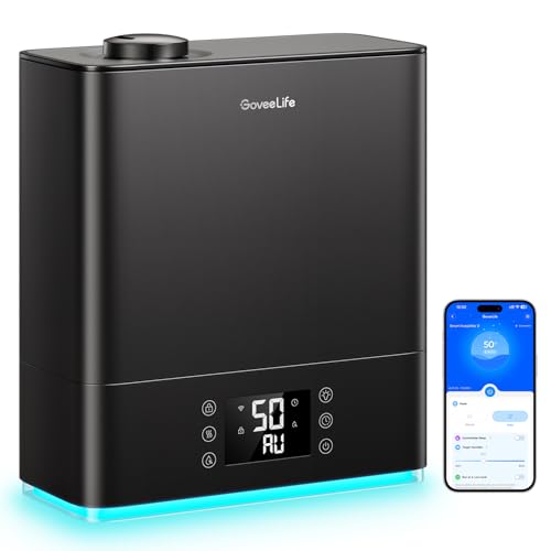 GoveeLife 6L Black Smart Humidifier for Bedroom & Large Rooms
