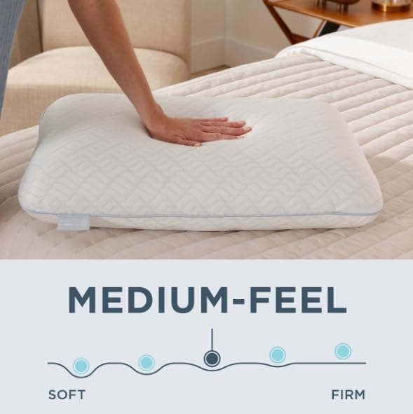 Cooling Memory Foam Pillow with Removable Cover - Rejuvenating Sleep