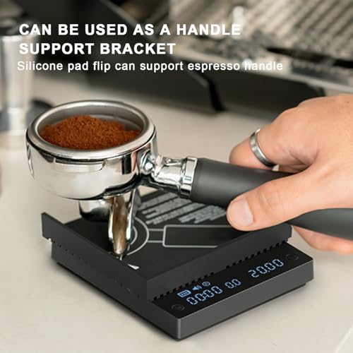 Black Mini Coffee Scale with Timer, Digital Food & Baking Kitchen Scale