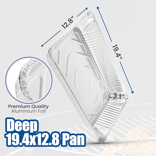 Disposable Aluminum Steam Table Pan - Full Size Deep Foil Baking & Serving Tray - 15 Inch