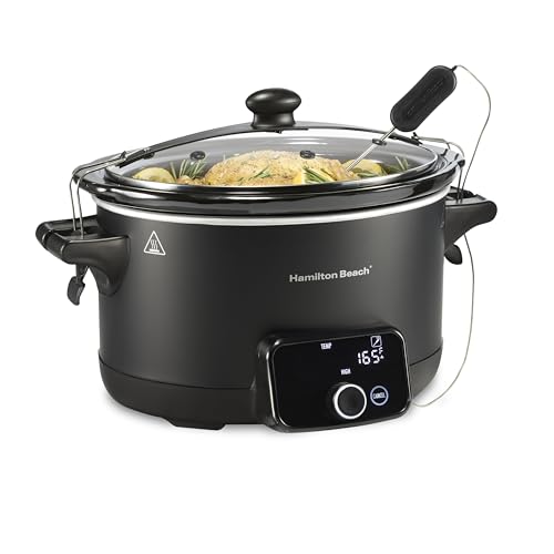 Hamilton Beach Portable 6 Quart Programmable Slow Cooker - Matte Black