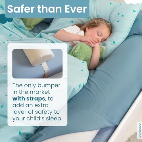 Toddler Bed Bumper Guard - Classic 53" Foam Bed Rail for Twin, Full, Queen & King Beds