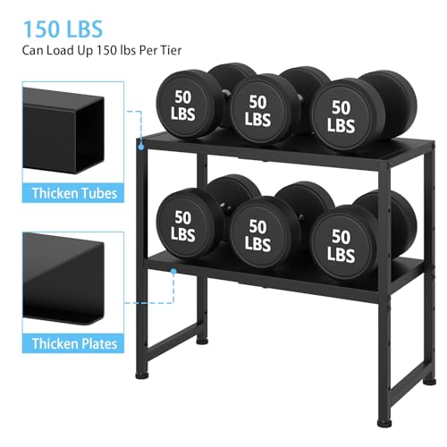 2-Tier Expandable Metal Shelving Unit - Black, 11.02"D x 23.62"W x 20.87"H, Adjustable Kitchen & Garage Organizer