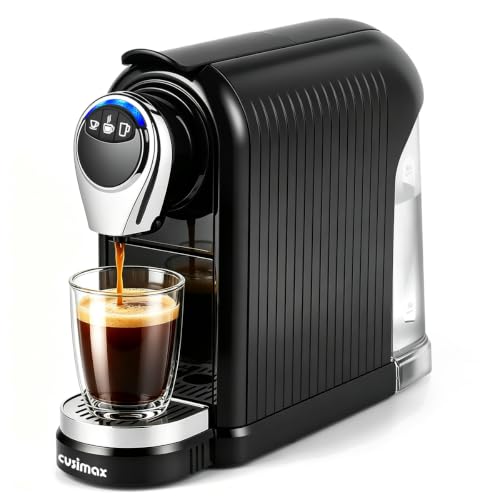 CUSIMAX Black Single Serve Coffee Machine for Nespresso Capsules