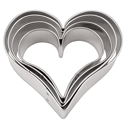Ann Clark 4-Piece Heart Cookie Cutter Set - Made in USA, Heart Set