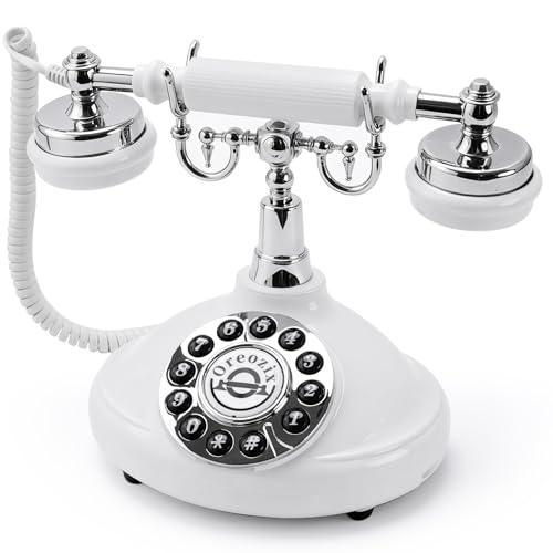 Audio Guest Book Wedding Phone Ivory White Retro Voice Recorder with Greeting