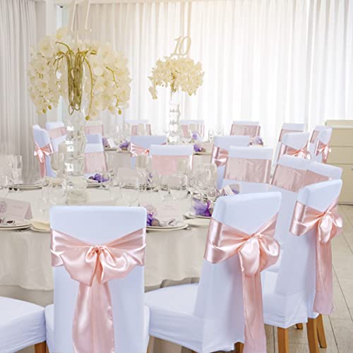Champagne Satin Chair Sashes 50pcs for Wedding Party Decor - Babenest