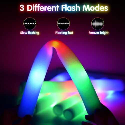150 PCS LED Foam Glow Sticks with 3 Flashing Colors - Party, Wedding, Rave Supplies