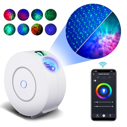 Galaxy Projector for Bedroom SK20-White | Star & Nebula Light with App Control
