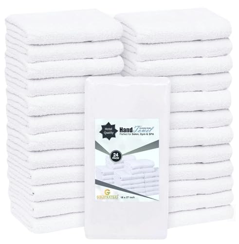 24 Pack White 16x27 Inch Cotton Blend Towels for Salon, Hotel, & Home Use - Absorbent & Budget-Friendly Variation of THIS listing