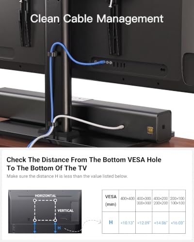 PERLESMITH Universal TV Stand Legs for 32-70 Inch TVs with Fixed Mount - Supports Up to 99lbs