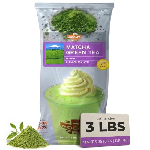 Matcha Green Tea Latte Powder Mix - 3lb Bulk Bag, 35 Servings