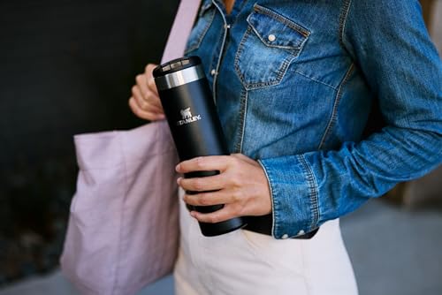 STANLEY Transit FlipTop Mug | Leakproof Coffee Travel Cup | Vacuum Insulated Stainless Steel | Stays Hot or Cold for Hours | BPA-Free | 20 oz | Black 2.0
