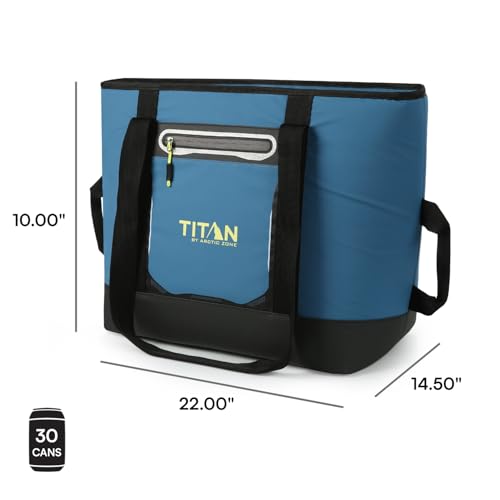 Titan 30 Can Cooler Tote Marine Blue - Keeps Ice Up to 3 Days