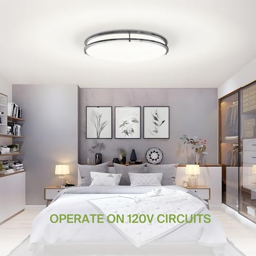 ASD LED 24" Oval Flush Mount Lighting, Close to Ceiling Light Fixture