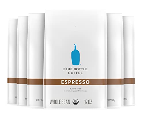 Organic Dark Roast Espresso Whole Bean Coffee Pack of 6 - 12 Ounce Bags