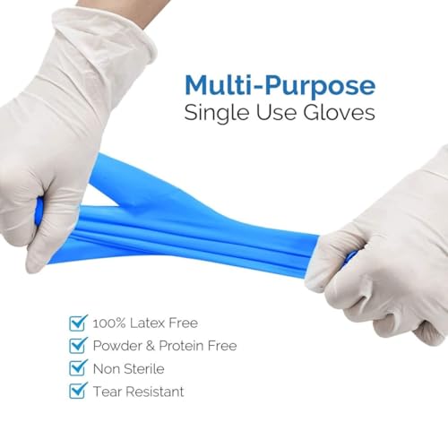 Jointown Small Vinyl Exam Gloves - Latex-Free, Powder-Free, Disposable, Blue, Case of 1,000