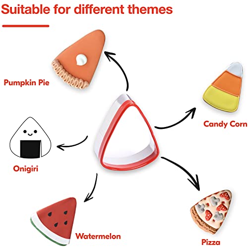 COOKIEQUE 3-Piece Candy Corn Cookie Cutter, Fall Thanksgiving Pumpkin