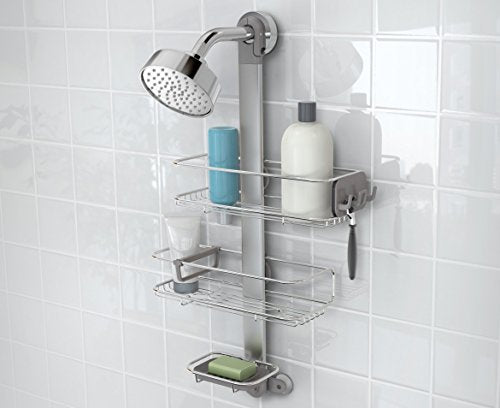 simplehuman Medium Adjustable Shower Caddy - Stainless Steel & Anodized Aluminum