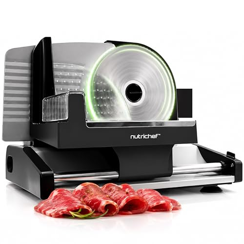 Nutrichef Electric Meat Slicer 200W Adjustable Thickness Food Slicer