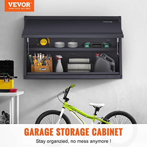 VEVOR Wall-Mounted Metal Storage Cabinet 20'' Flip Up Door, 120lbs Capacity