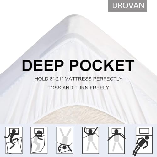 White King Size Mattress Pad - Extra Thick Pillow Top Cover with Deep Pocket & Breathable 7D Spiral Fiber Filling