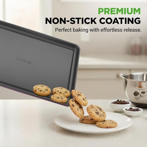 NutriChef Purple 8-Piece Nonstick Bakeware Set - Oven Safe & Stackable