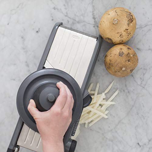 OXO Steel Chef's Mandoline Slicer 2.0 - Adjustable Thickness & Safety Guard - Steel / Slicer
