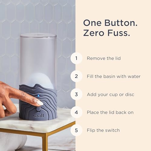Saalt Menstrual Cup & Disc Steamer - Blue Dusk, One-Button Sanitizer for All Sizes