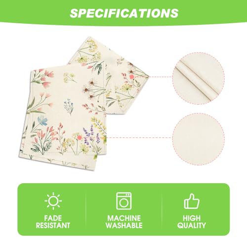 Artoid Mode Flowers Daisy Tulip Spring Table Runner 13x72 inch beige