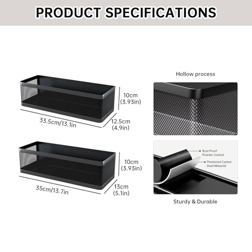 2-Pack Magnetic Wall Shelves for Laundry Room Storage - WOCUBEHOME