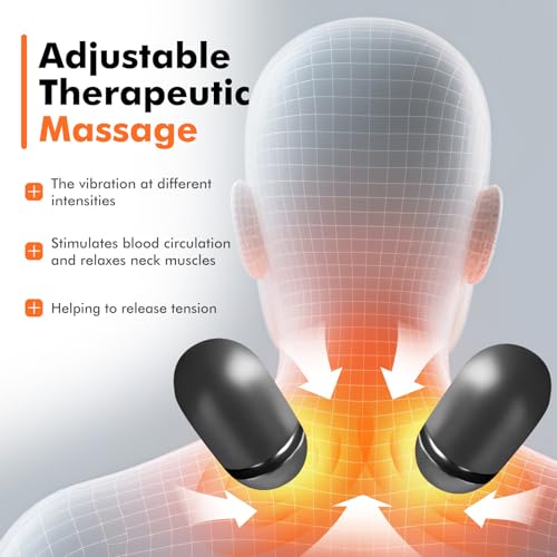Rechargeable 3-in-1 Wireless Heating Neck Massage Pillow Gray - Relieve Neck Pain