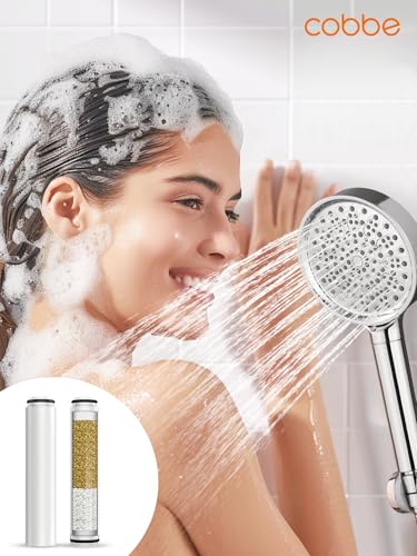 Cobbe Max 4 Pack Shower Filter Replacements - Remove Chlorine & Reduce Dry Skin