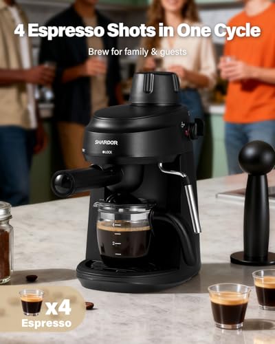 3.5 Bar Espresso Machine with Milk Frother for Cappuccino & Latte