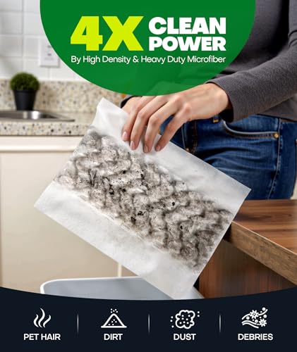 Heavy Duty Dry Sweeping Cloths Refills for Swiffer Sweeper Mop - 100 Count