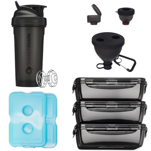 Hydra Cup 10-Piece Insulated Lunch Box with Meal Prep Containers - Black
