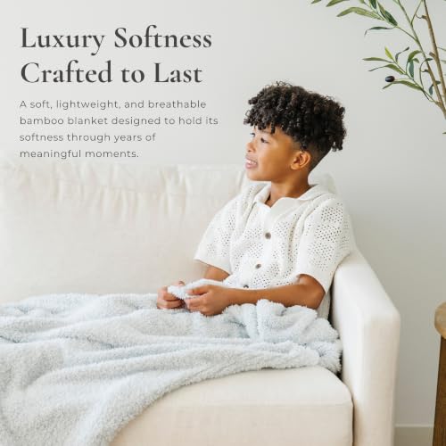 Saranoni Bamboni Baby Blanket Sky Blue 30x40