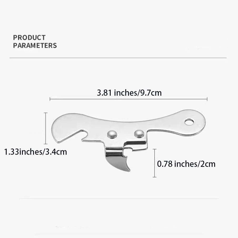 NACOLUS Can Opener Manual Stainless Steel Camping Can Opener, Portable Bottle Opener (2 Pieces)