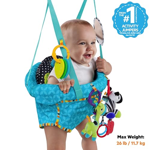 Bounce 'n Spring Deluxe Baby Door Jumper - Adjustable Strap, For 6 Months+
