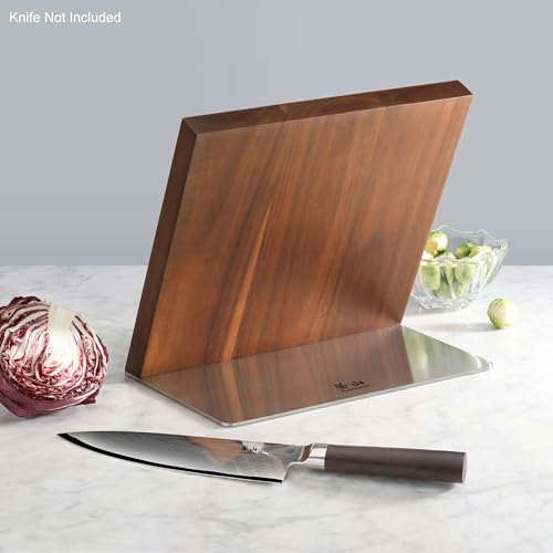 Cangshan HUA Acacia Magnetic Knife Block - Wooden Countertop Storage