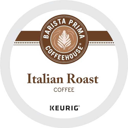 Italian Roast Coffee K-Cup Pods - Dark Roast, 24 Count (Pack of 4) - Barista Prima
