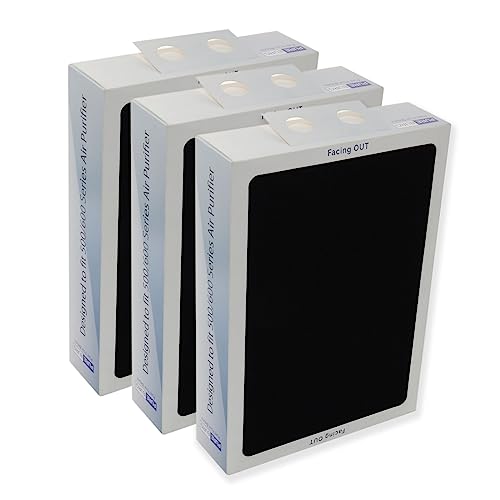 Air Purifier Filter Set for Blueair 500/600 Series - H13 HEPA & Activated Carbon, 3-Pack