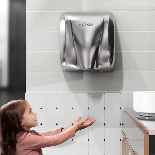 VEVOR Heavy Duty Commercial Hand Dryer, 1300W Automatic High Speed