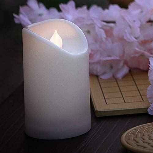 iZAN 1PCS Battery Operated Flameless LED Candle with Timer Outdoor Waterproof Flickering Decorative Light for Halloween Thanksgiving Christmas Home Kitchen Wedding Party Events Decoration D?cor 3¡±x5¡±