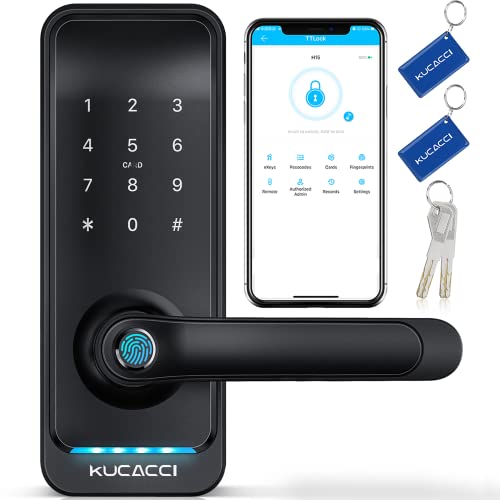 Smart Door Lock with Handle: Kucacci Keyless Entry Digital for Front