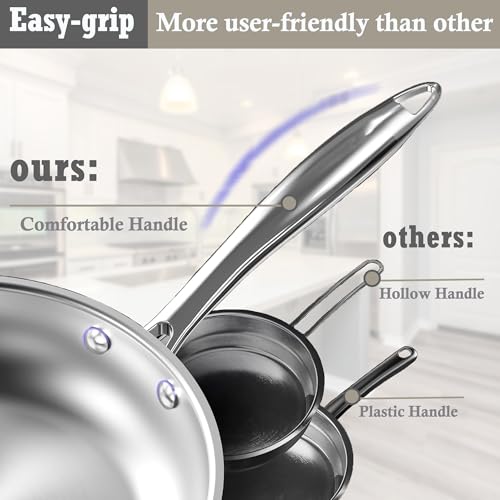 Stainless Steel 6-Piece Cookware Set CW6-C / 6 - Nonstick Induction Pots & Pans