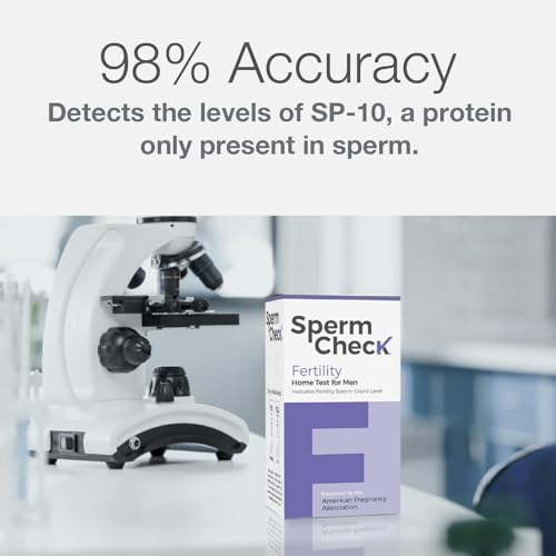 SpermCheck Fertility Sperm Count Test Kit for Men - 1 Count, Over 98% Accurate