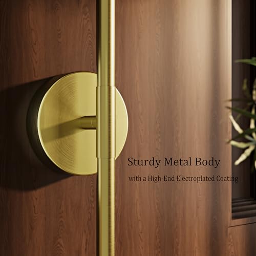 24-Inch Battery Operated Wall Sconce Set of 2 - Gold, 350° Rotating Lamp, Cordless Rechargeable, Dimmable & Remote Control
